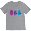 Colorful Cats V-Neck Tee