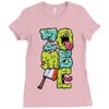 zombie font Ladies Fitted T-Shirt