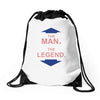 the man   the legend funny Drawstring Bags