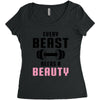 Every Beast Needs a Beauty Women's Triblend Scoop T-shirt