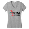 no violence against women's Women's V-Neck T-Shirt