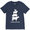 friends not food white V-Neck Tee