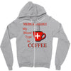 coffee lovers medical alert Zipper Hoodie