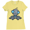 sad robot Ladies Fitted T-Shirt