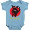 love ninja monkey banana Baby Bodysuit