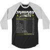 January Girl Facts Aquarius 3/4 Sleeve Shirt