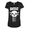 bassist skull Maternity Scoop Neck T-shirt