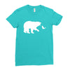 Bear Fishing Ladies Fitted T-Shirt