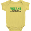 Vegans We're Not Crazy We're Just From The Future Baby Bodysuit