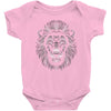 lion face lines Baby Onesie
