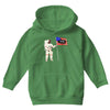 Astronaut Celebrating Independence  Day at 1776 Youth Hoodie