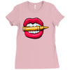 bullet in mouth Ladies Fitted T-Shirt