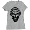 hipter skull Ladies Fitted T-Shirt