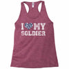 i love my soldier navy camouflage Racerback Tank