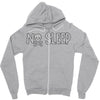 no sleep white Zipper Hoodie