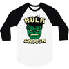 hulk smash 3/4 Sleeve Shirt