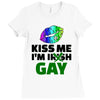 kiss me im gay Ladies Fitted T-Shirt