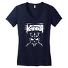 voivod skull thrash progressive metal Women's V-Neck T-Shirt