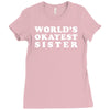 world's okayest sister Ladies Fitted T-Shirt