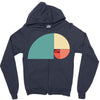 fibonacci golden ratio colorful Zipper Hoodie