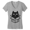 cats love boxes Women's V-Neck T-Shirt