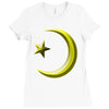 gay pride star and crescent Ladies Fitted T-Shirt