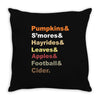 fall helvetica Throw Pillow
