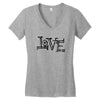 LOVE COUPLE Women's V-Neck T-Shirt