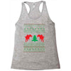 ugly sweater dinosour Racerback Tank