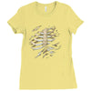 torn rib cage Ladies Fitted T-Shirt