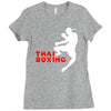 thai box boxe thailandese combattimento sport Ladies Fitted T-Shirt