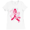 breast cancer awareness hope ribbon heart Ladies Fitted T-Shirt