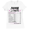June Girl Facts Cancer Ladies Fitted T-Shirt