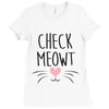 CHECK MEOWT CAT Ladies Fitted T-Shirt