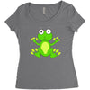 frog cute Women's Triblend Scoop T-shirt