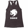 sonic uomo donna bambino sega videogames Racerback Tank