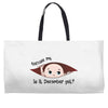 December Peeking Out Baby Girl Weekender Totes