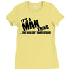 man thing Ladies Fitted T-Shirt