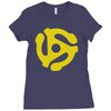 45 stereo adapter Ladies Fitted T-Shirt