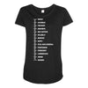 beard length chart funny professor grandpa mustache humor Maternity Scoop Neck T-shirt