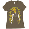 Super Saiyan Goku DBZ Ladies Fitted T-Shirt