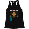 cookie monster gingerbread man ugly christmas sweater Racerback Tank
