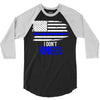 i don't kneel   patriotic stand for the flag, kneel for the dead 3/4 Sleeve Shirt