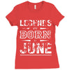 legends are born in june birthday vintag Ladies Fitted T-Shirt