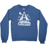 white ink camping is in tents funny Crewneck Sweatshirt