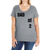 dad of 2 Ladies Curvy T-Shirt