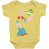popeye spinach retro mens funny Baby Bodysuit