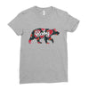 Floral Baby Bear Ladies Fitted T-Shirt