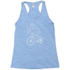 shark riding bicycle bike funny Racerback Tank