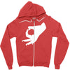 finger symbol Zipper Hoodie